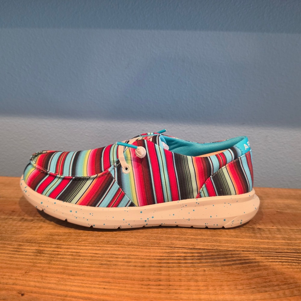 Ariat Womens Hilo Striking Serape Slip On Shoes Multicolor Striped Canvas 7.5 - Picture 9 of 11